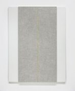 Light Gray with Middle C (Variation #2), 2013, Acoustic absorber panel and acrylic on canvas