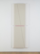 Vertical into Crescendo (light), 2014, Acoustic absorber panel and acrylic paint on canvas in 2 parts