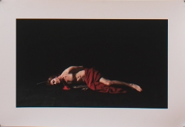 Self Portrait after Caravaggio&#039;s &quot;St. John the Baptist&quot;, 2007, Archival digital print on canvas, 19h x 13w in (48.26h x 33.02w cm)