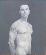 Self Portrait with Dagmar Tattoo, 2005, Oil on linen