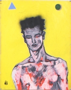 Self Portrait II, 1982, Acrylic and ink on paper