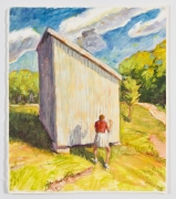 Shadow Box II, 1991, Oil on gessoed paper