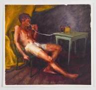 Breathalyzer, 1989, Oil on gessoed paper