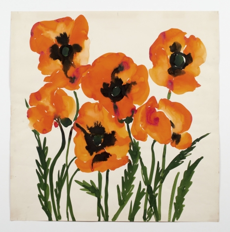 Oriental Poppies, from the &quot;Florals&quot; series [029], c. 1973, Watercolor On Paper