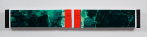 Ribbons of Honor #2, 2009, Acrylic collage on panel