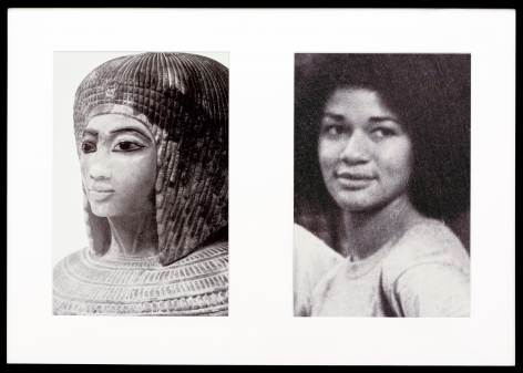 Miscegenated Family Album (Sisters II), L: Nefertiti&#039;s daughter Merytaten; R: Devonia&#039;s daughter, 1980/1994, Cibachrome print, 26h x 37w in (66.04h x 93.98w cm)