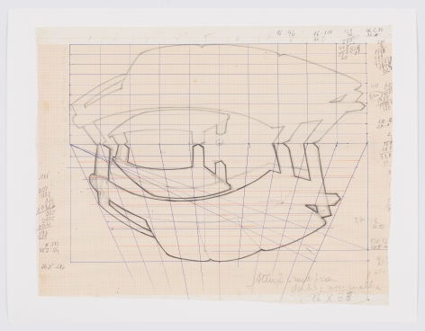 Preparatory drawing for&nbsp;Reflexus&nbsp;(Museu de Arte Moderna, S&atilde;o Paulo, Brazil), 1985
