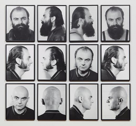 Heads (1970) Pigment prints in 12 parts; 11.8h x 9.4w in (30h x 23.9w cm) (each)