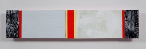 Ribbons of Honor #8, 2009, Acrylic collage on panel