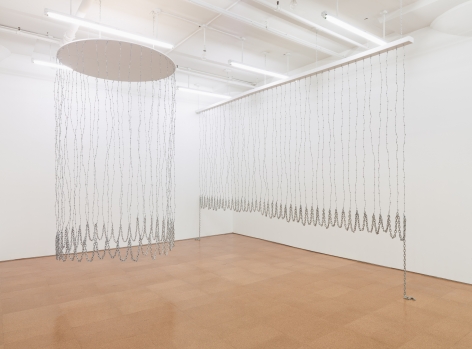 Left: Untitled,&nbsp;1983/2012; Right: Curtain for William and Peter,&nbsp;1969/2012Installation view, Alexander Gray Associates, 2012
