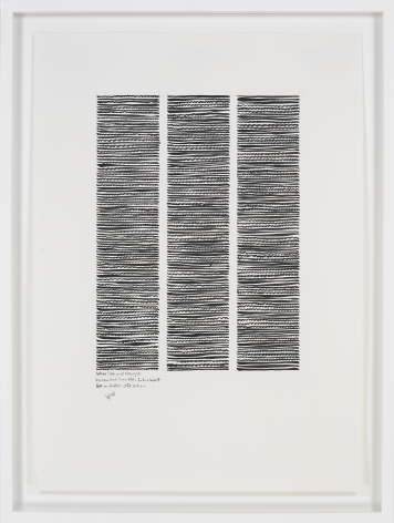 Wave-like and Straight Horizontal No. 1-2, 2007, Ink on paper